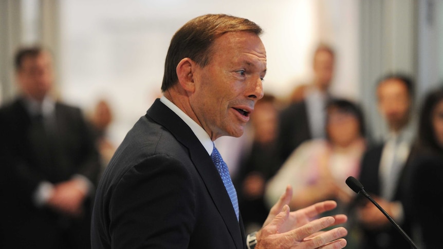 Tony Abbott speaks during the opening of The Shepherd Centre