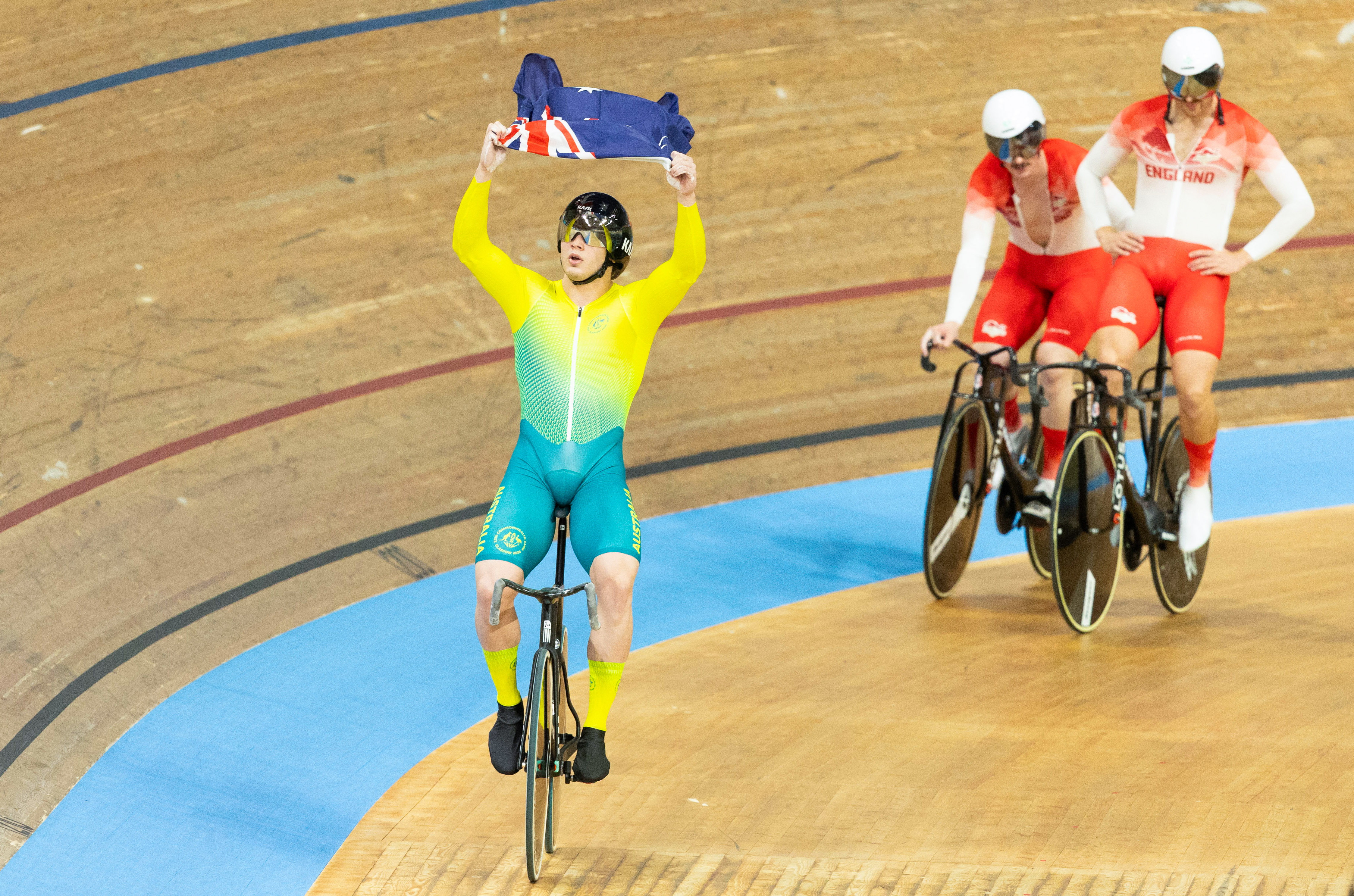 Australia's old friend wasn't at the Glasgow velodrome, but the old enemy was
