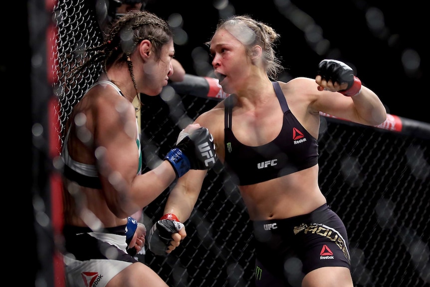 Ronda Rousey in the octagon