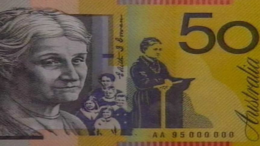 Edith Cowan on fifty dollar note