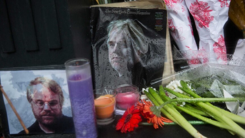 Tributes outside Philip Seymour Hoffman's home
