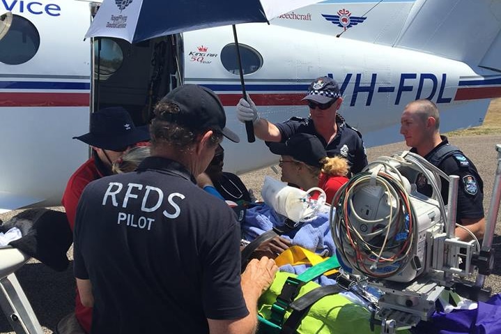 RFDS crews transport a patient from Kowanyama
