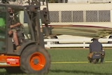 Emergency accommodation under construction at Bundaberg Showgrounds