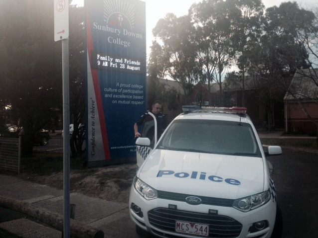 Police at Sunbury Downs College