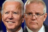 Composite photo of Joe Biden and Scott Morrison