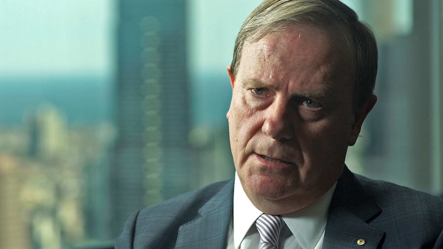 Future Fund chairman and former treasurer Peter Costello during an interview