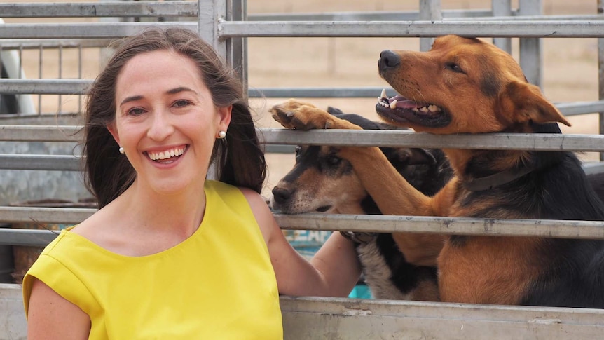 Hannah Wandel on her family farm at Blyth in SA