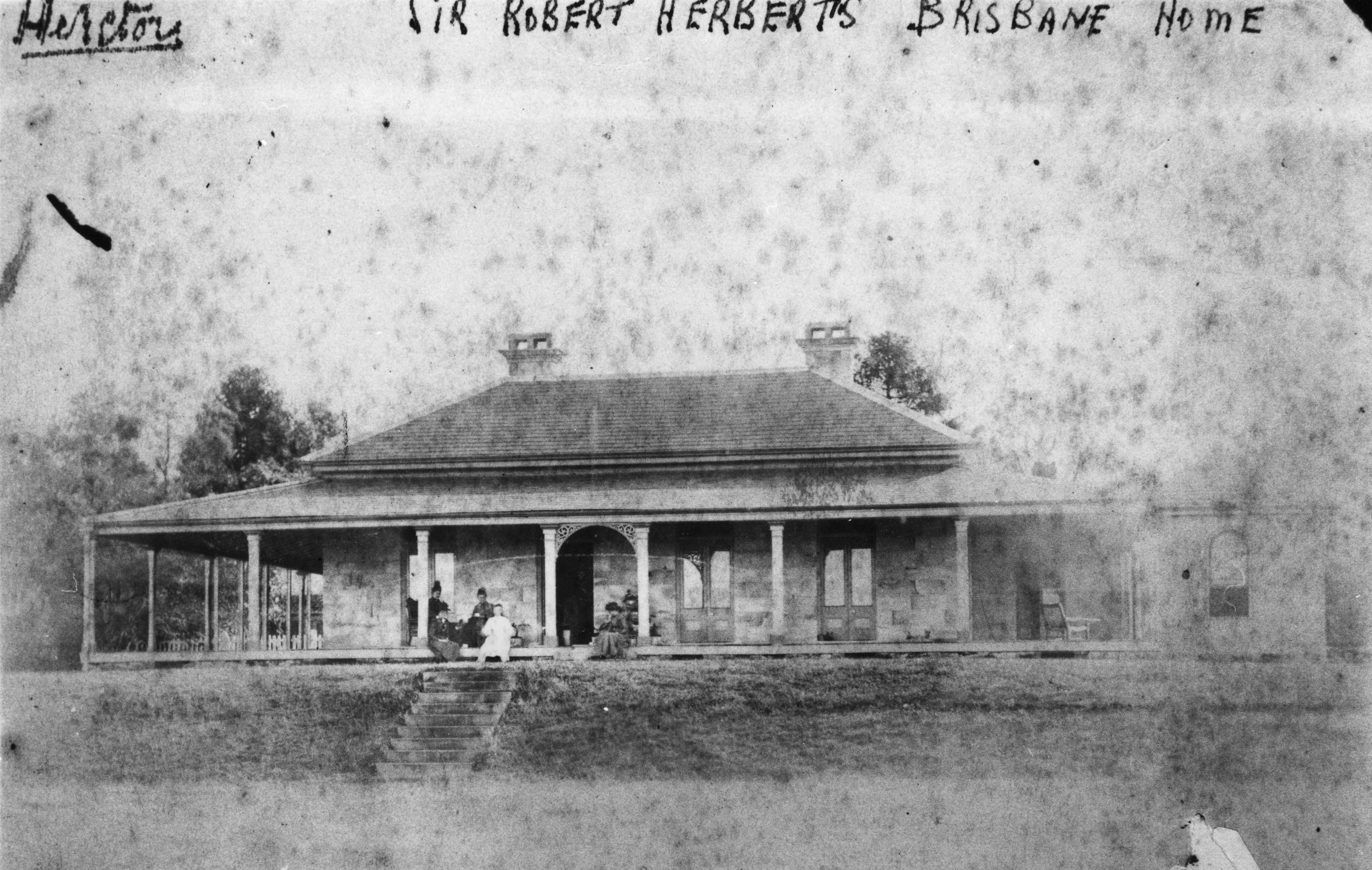Herston homestead black and white image