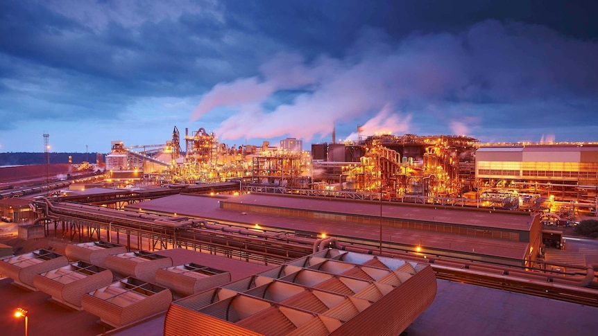 BHP's Worsley Aluminium Refinery near Collie.