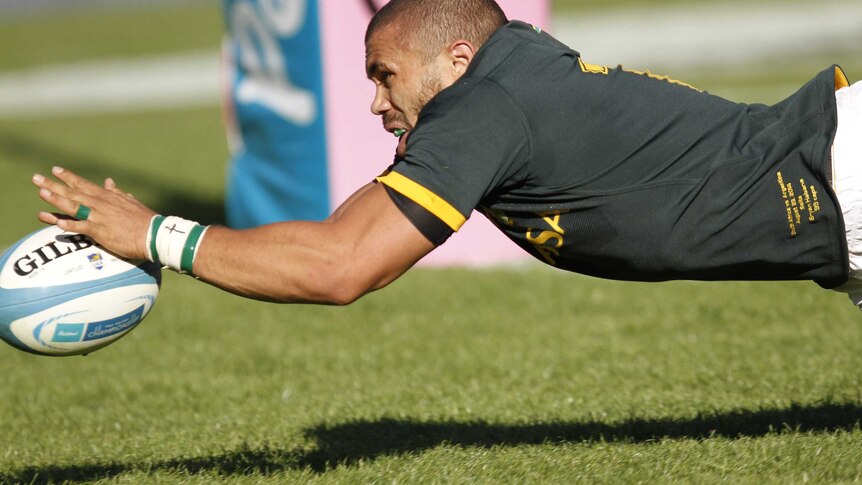 Bryan Habana scores for South Africa