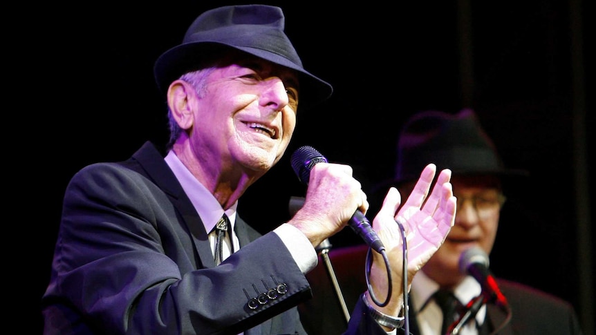 Leonard Cohen sings