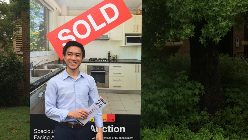 Jason Xu, a 24-year-old teacher, was the successful bidder for an  apartment in Lane Cove.