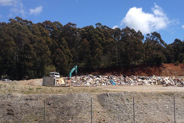 Ulverstone tip, site of a police search for Noel Joseph Ingham.