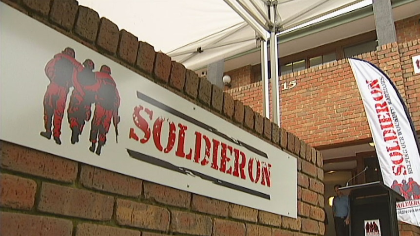 A Soldier On sign outside a support centre