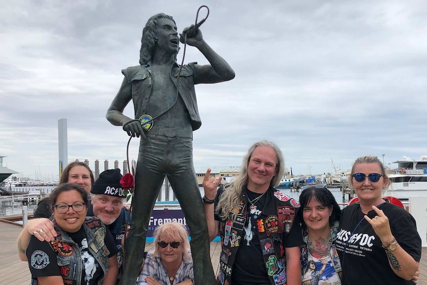 Superfans of Bon Scott gather in Fremantle where the AC/DC frontman grew up