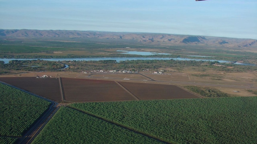 Aerial shot of the Ord Irrigation Scheme