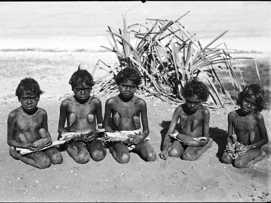 Aboriginal girls play at being adults