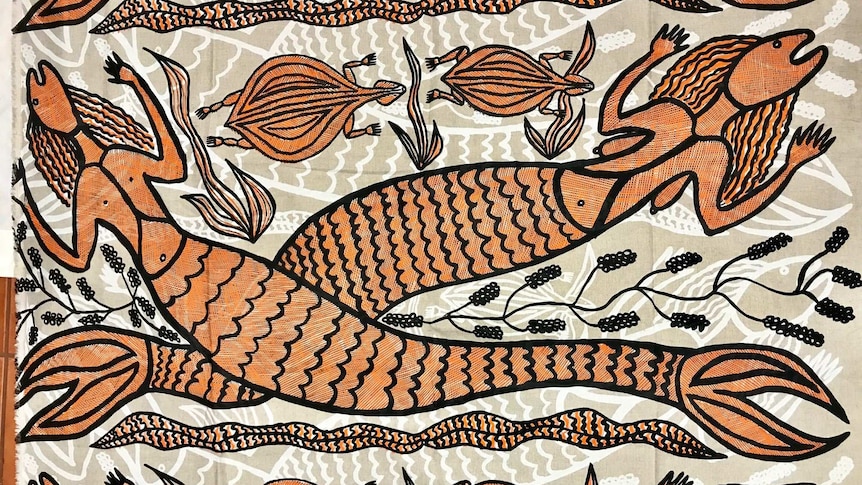 An indigenous painting of mermaids