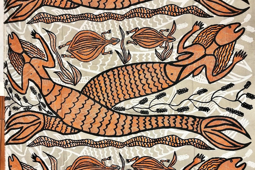 An indigenous painting of mermaids