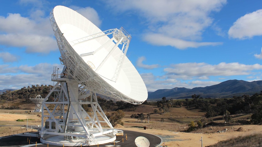 A satellite dish at Canberra's Deep Space Communication Complex at Tidbinbilla.