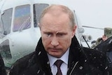 Russian president Vladimir Putin among defence officials in the Leningrad region