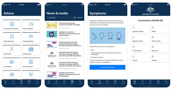 The Coronavirus Australia app allows people to access official information and advice about coronavirus.