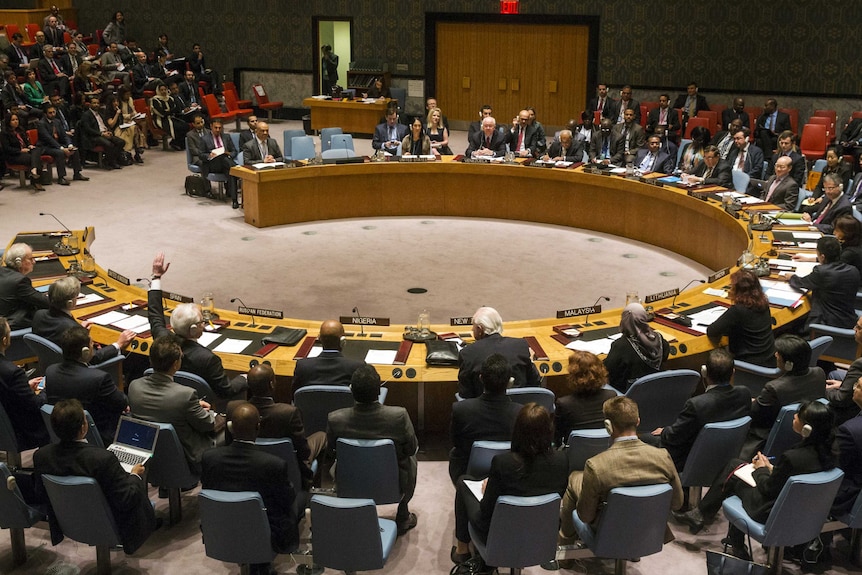 The United Nations Security Council convenes.