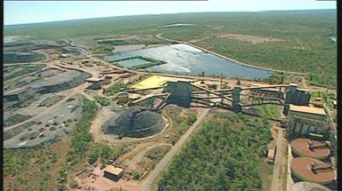 Aerial view of Ranger uranium mine.