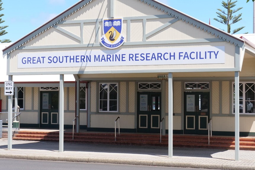 Building with Great Southern Marine Research Facility signage.