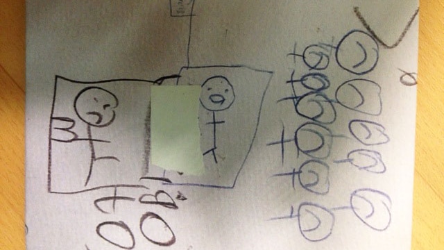 7yo detainee depicts herself in a grave
