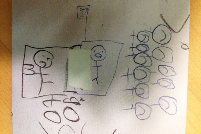 7yo detainee depicts herself in a grave