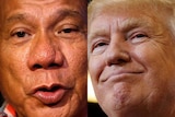 Donald Trump and Rodrigo Duterte close up head shot