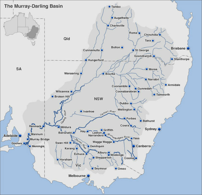 Darling River On World Map