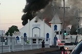 Church Pharmacy in Bundaberg on fire