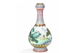 An 18th century Chinese vase is displayed against a white background.