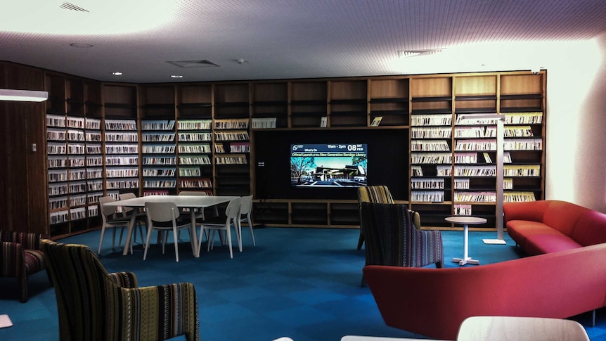 DVDs for borrowing at the new Bendigo Library.