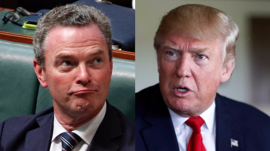 Christopher Pyne and Donald Trump.