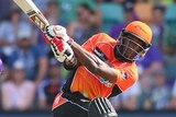 Michael Carberry hits out for the Perth Scorchers