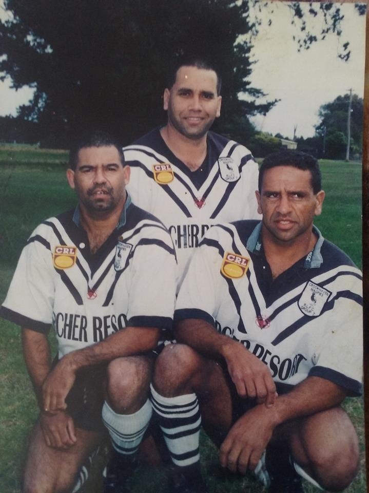 Footballer portrait – L to R, Nick Carter, Anthony Longbottom and Nick Carter