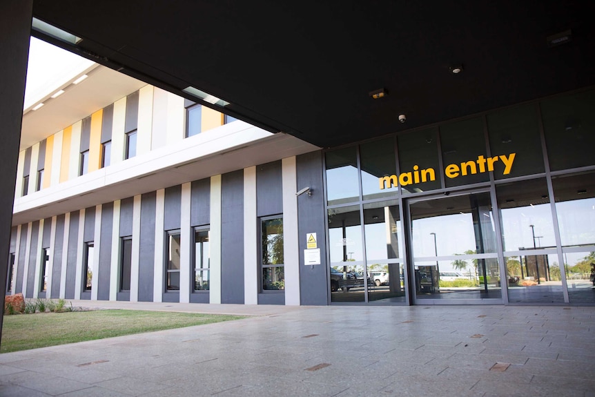 Main entrance to Karratha's hospital