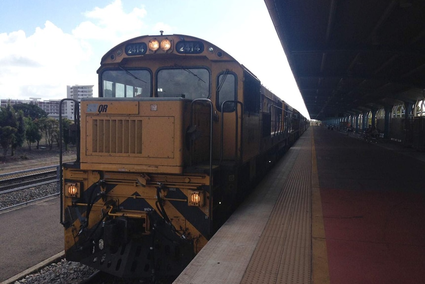 The Sunlander train pulls into Townsville station in north Queensland in November 2014