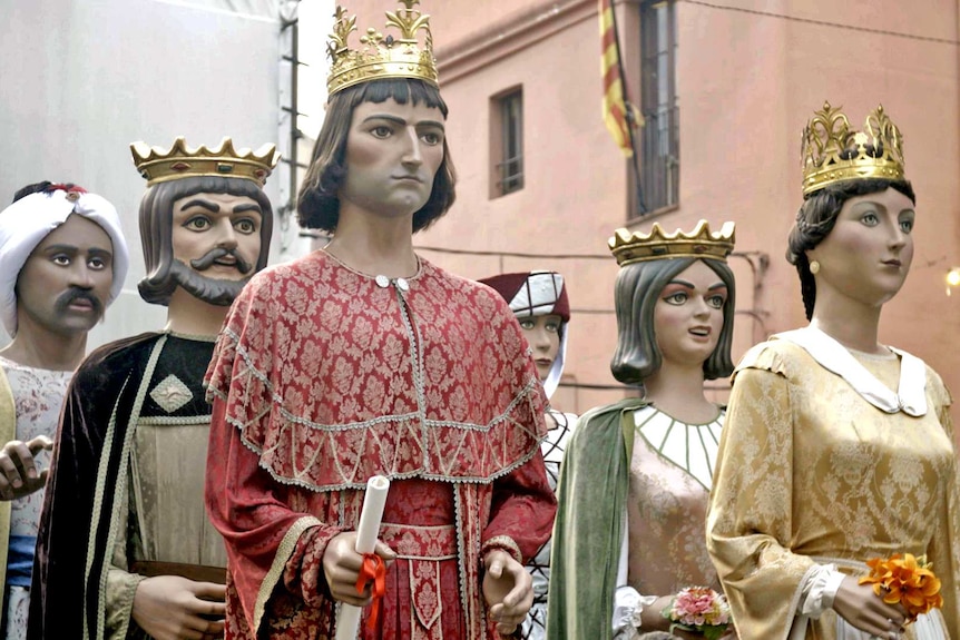 'Gigantes' at a community festival in Barcelona.