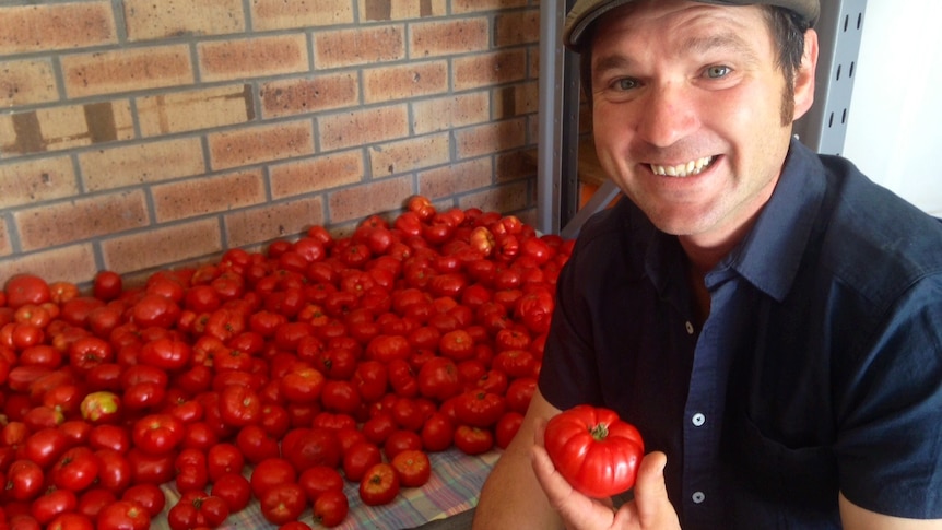 Tino Carnevale makes tomato sauce for the family