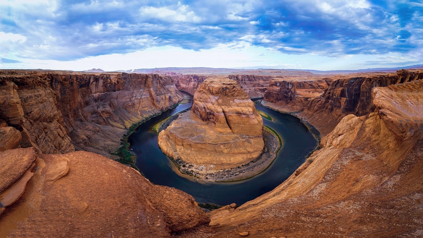 Horseshoe bend on the Colorado River.