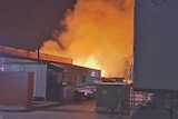 Fire crews tackled the blaze through the night