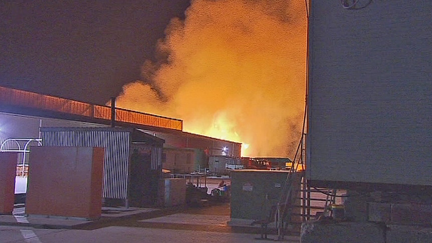 Fire crews tackled the blaze through the night