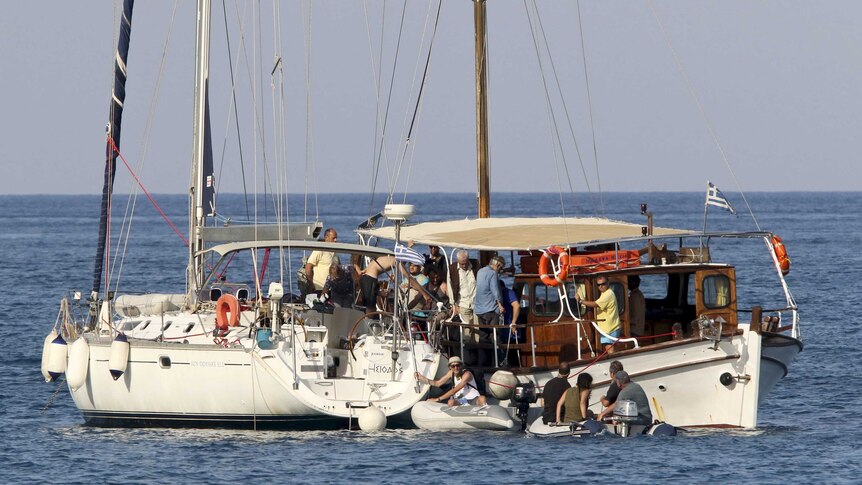 Pro-Palestinian activist flotilla in Mediterranean