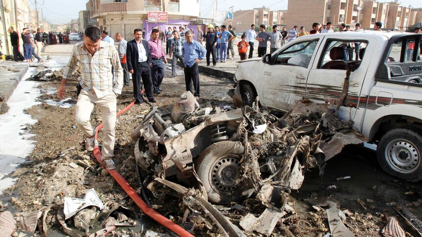 Scene of bomb blast in Kirkuk