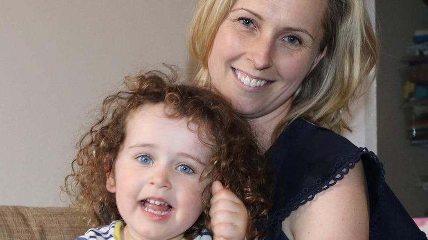Tasmanian cancer survivor Louise Elliot and daughter Esther.