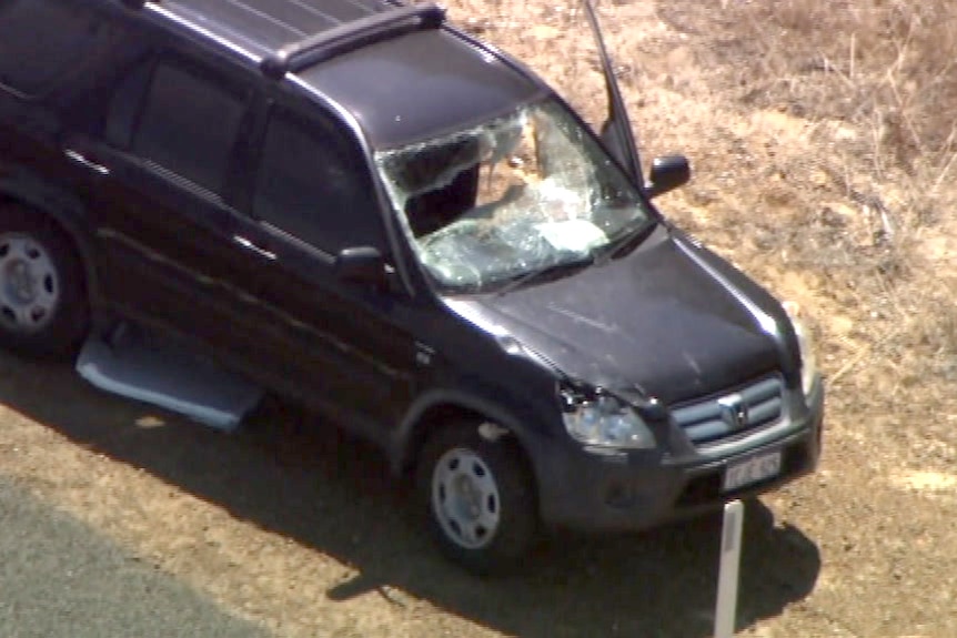 Car at scene of crash in Ludlow